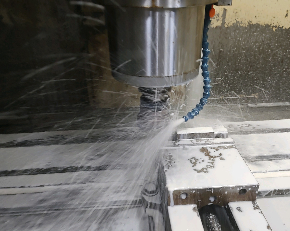 Milling a block of steel